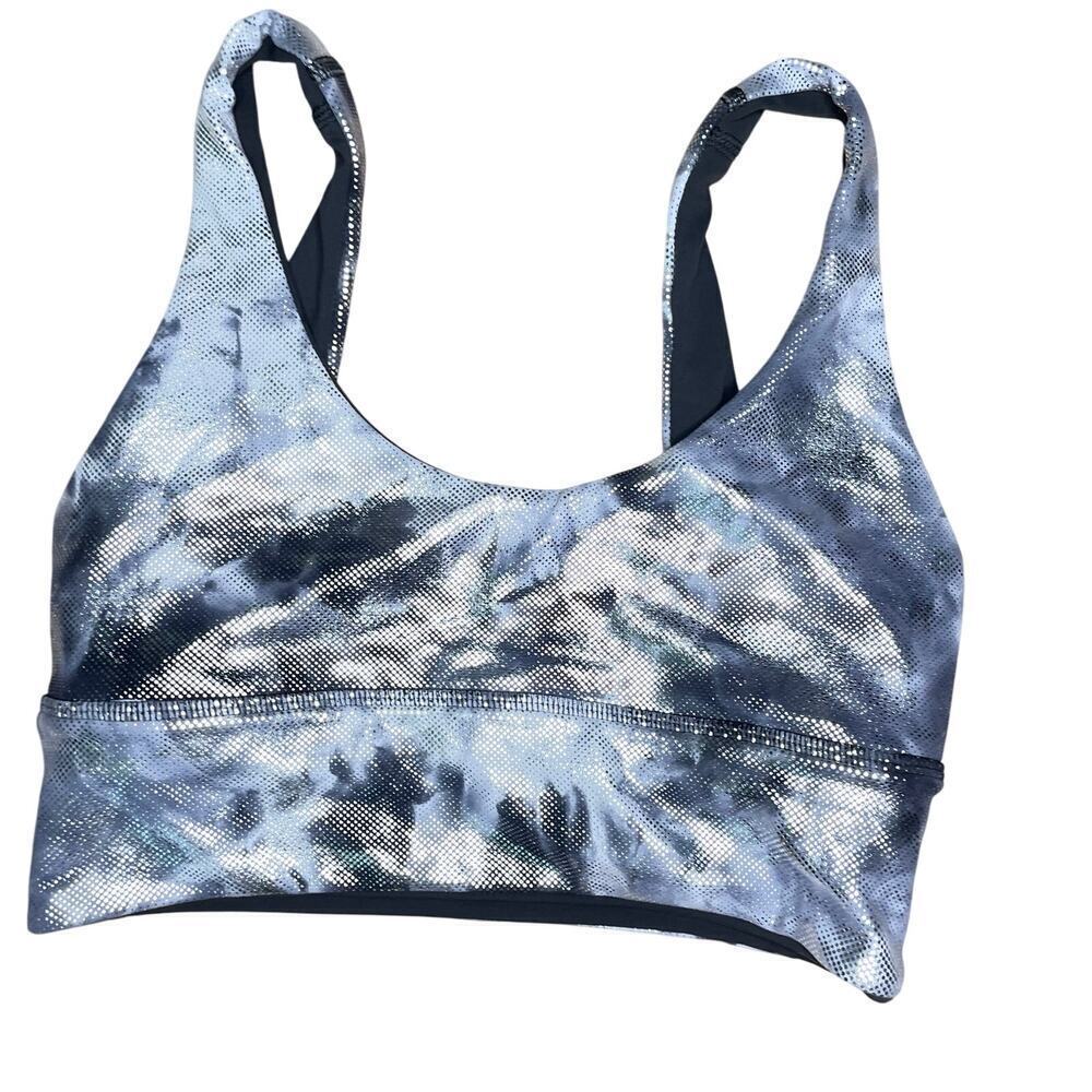 Lululemon Align Bra A/B *SHINE - Size 4 SILVER Gray REVERSIBLE - Picture 2 of 6